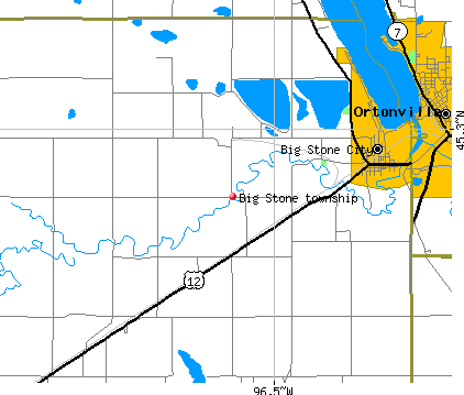 Big Stone township, SD map