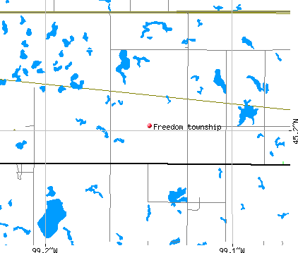 Freedom township, SD map