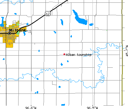 Alban township, SD map