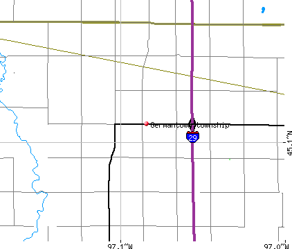 Germantown township, SD map