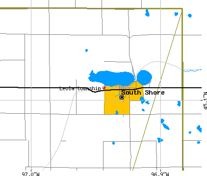 Leola township, SD map