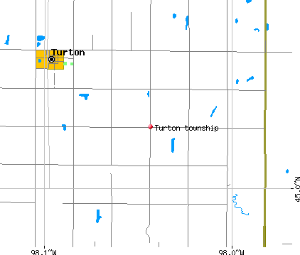 Turton township, SD map