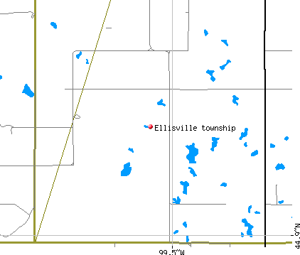 Ellisville township, SD map