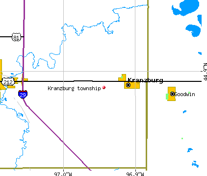 Kranzburg township, SD map