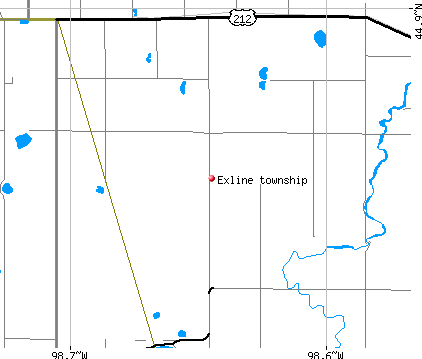 Exline township, SD map