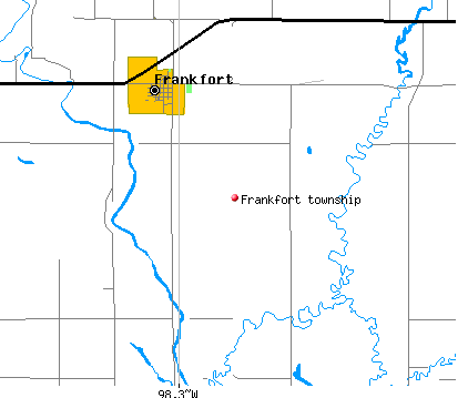 Frankfort township, SD map