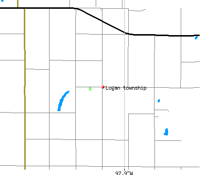 Logan township, SD map