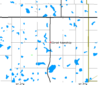 Elrod township, SD map