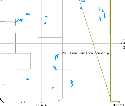 William Hamilton township, SD map