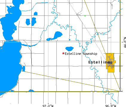 Estelline township, SD map