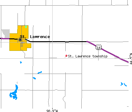 St. Lawrence township, SD map