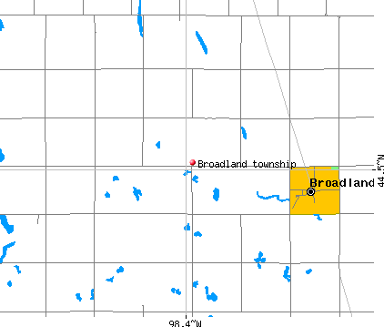 Broadland township, SD map