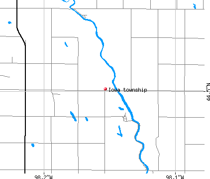 Iowa township, SD map