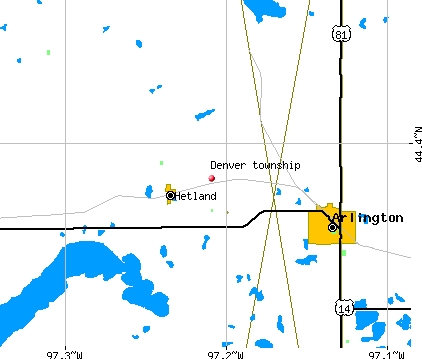 Denver township, SD map