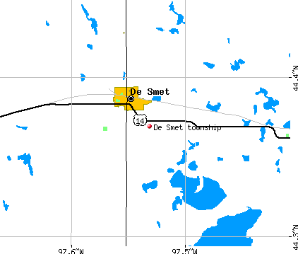 De Smet township, SD map
