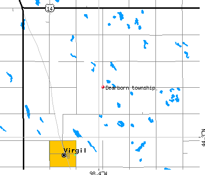 Dearborn township, SD map