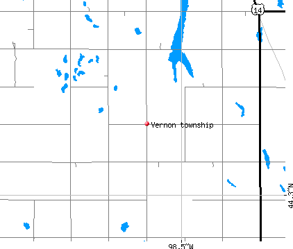 Vernon township, SD map