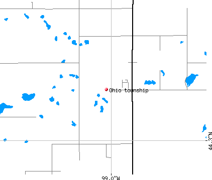 Ohio township, SD map