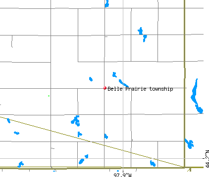 Belle Prairie township, SD map