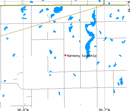 Harmony township, SD map