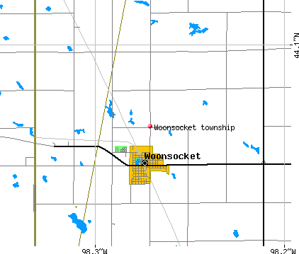 Woonsocket township, SD map