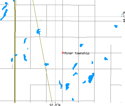 Miner township, SD map