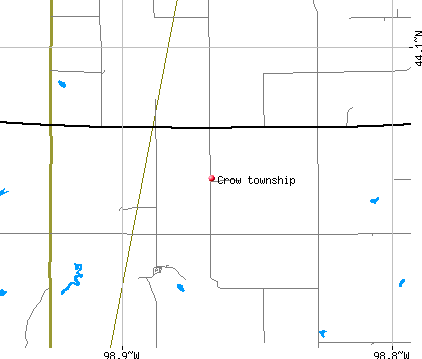 Crow township, SD map