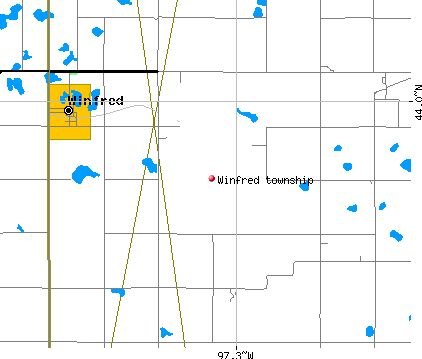 Winfred township, SD map
