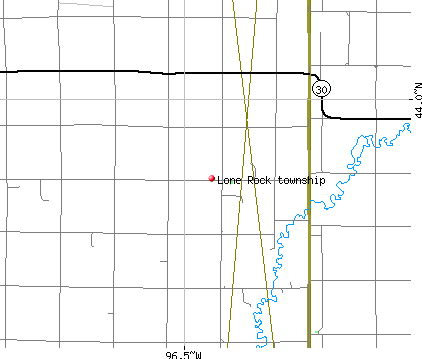 Lone Rock township, SD map