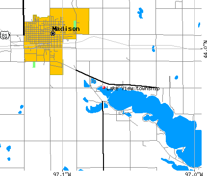 Lake View township, SD map
