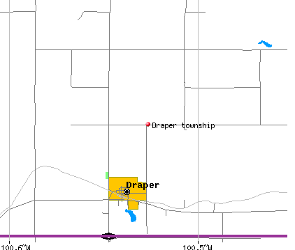 Draper township, SD map