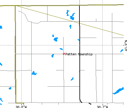 Patten township, SD map