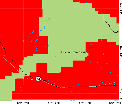 Imlay township, SD map