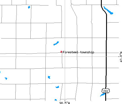 Firesteel township, SD map