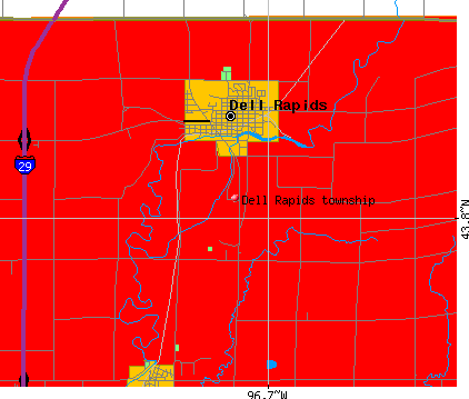Dell Rapids township, SD map