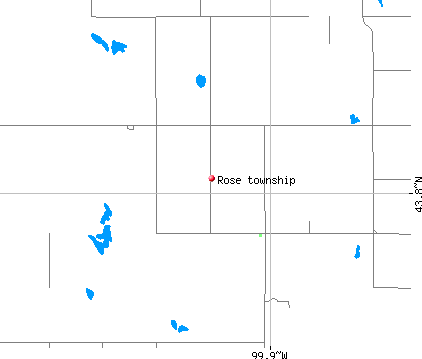 Rose township, SD map