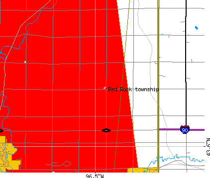 Red Rock township, SD map