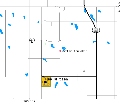 Witten township, SD map