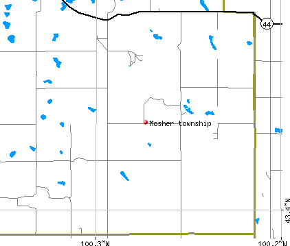 Mosher township, SD map