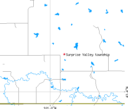 Surprise Valley township, SD map