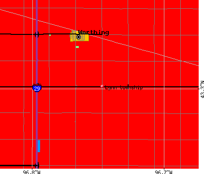 Lynn township, SD map