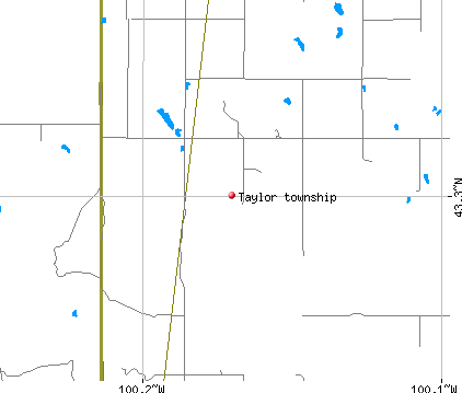 Taylor township, SD map