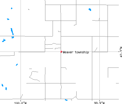 Weaver township, SD map