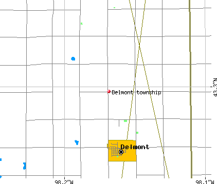 Belmont township, SD map