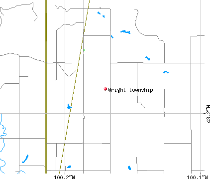 Wright township, SD map