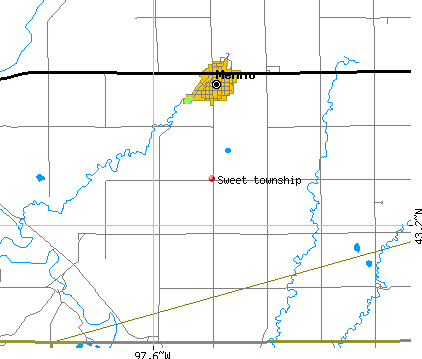 Sweet township, SD map