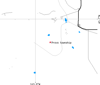 Provo township, SD map