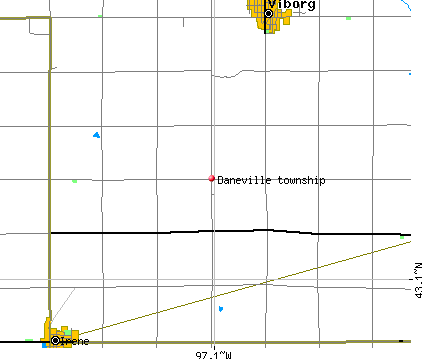 Daneville township, SD map