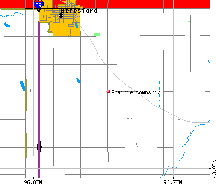 Prairie township, SD map