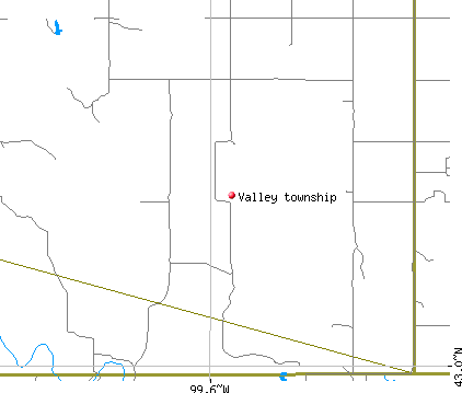 Valley township, SD map